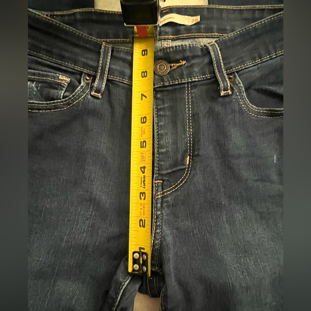 Levi's Blue 711 Skinny Jeans with Modern Stretch Fit, Size 28 - Picture 3 of 11